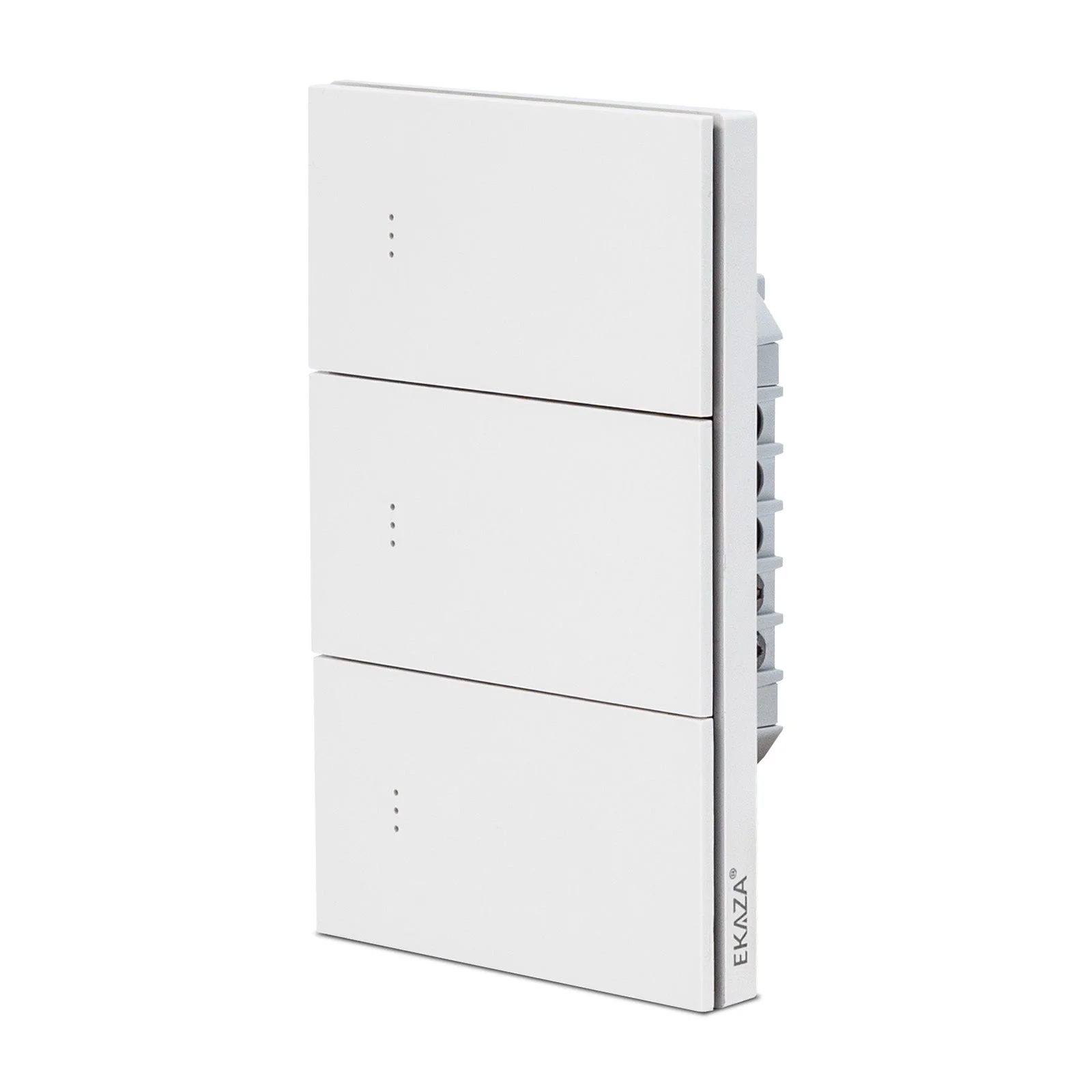 Interruptor Inteligente EKAZA Mercúrio Lite 3 Teclas Branco Zigbee 3.0