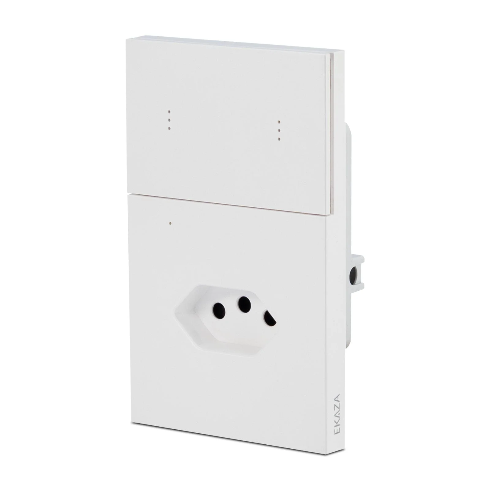 Interruptor Inteligente EKAZA Mercúrio Lite 2 Teclas com Tomada 10A Branco Zigbee 3.0