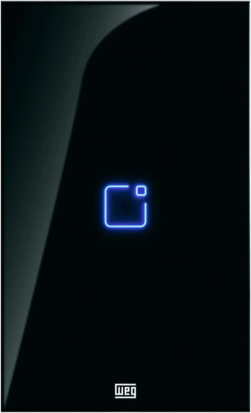 Interruptor Touch WEG Home Wi‑Fi + RF 1 Tecla Preto 4x2