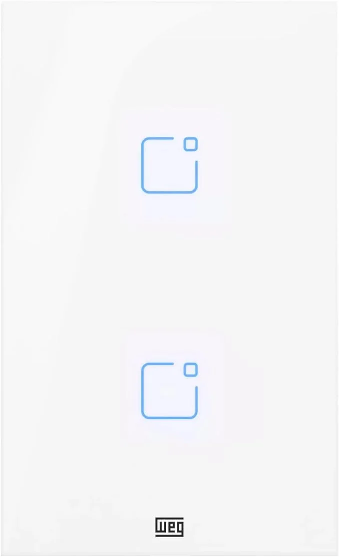 Interruptor Touch WEG Home Zigbee 2 Teclas Branco 4x2