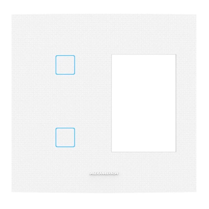 Interruptor Inteligente Wi-Fi Touch Alumbra Vivax 2 Módulos + 3 Postos 4x4 Branco