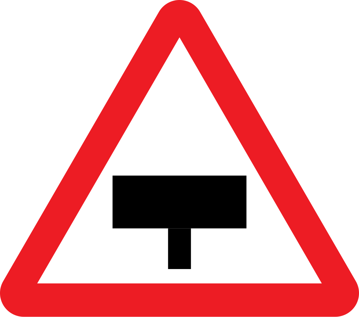 Major Road Ahead Sign Board - 600 mm