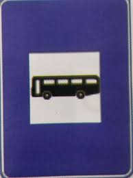 LADWA Bus Stop Informative Retro Reflective Road Signage (Blue, aluminum)