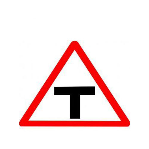 LADWA Major Road Ahead Cautionary Retro Reflective Road Signage - 600 mm Triangle (Red White, Aluminum Composite Panel)