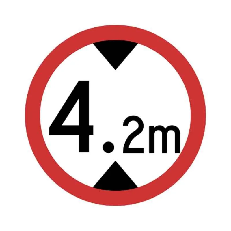LADWA Road Sign or Traffic Sign Height Limit Mandatory Retro Reflective Road Signage - 600 mm Circle (Red White, Aluminum Composite Panel)