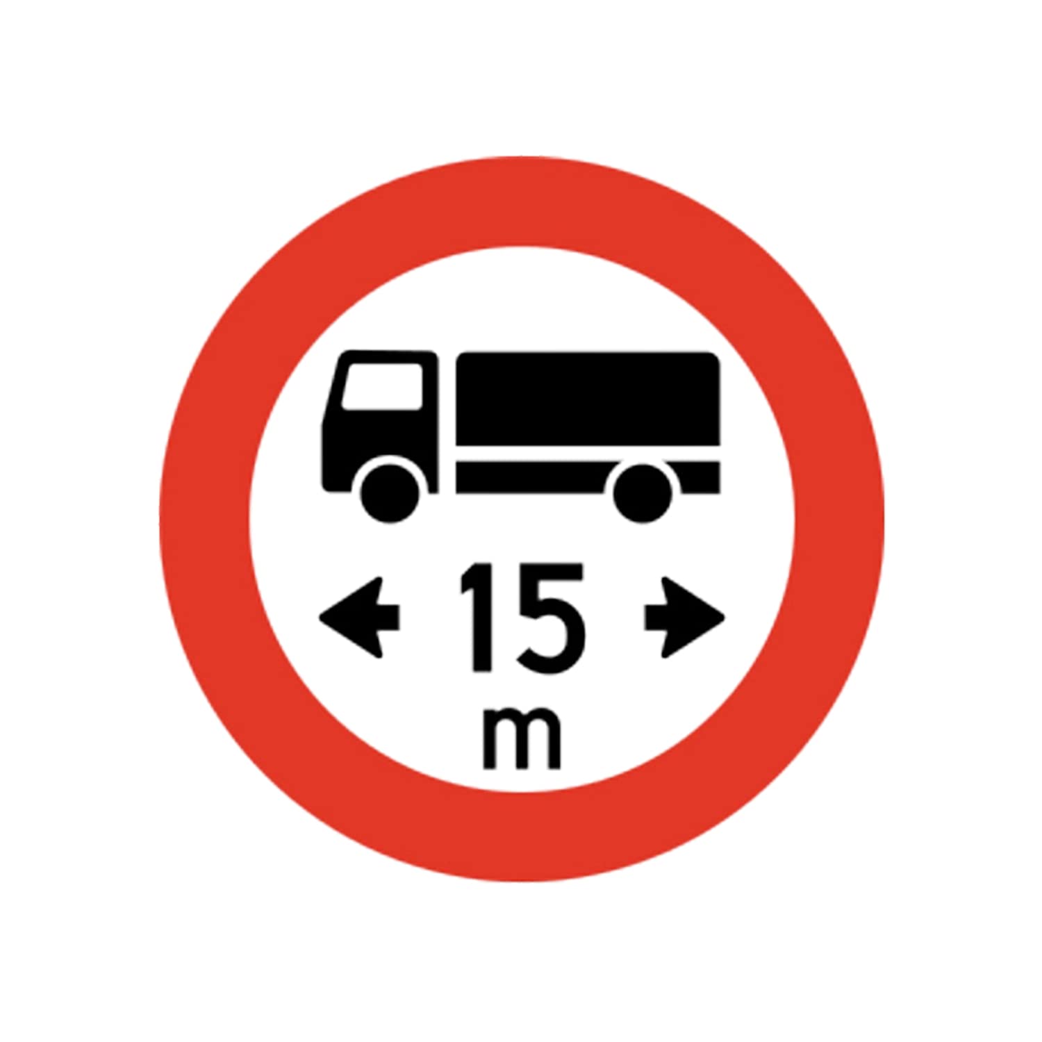 LADWA Road Sign or Traffic Sign Limit Mandatory Retro Reflective Road Signage - 600 mm Circle (Red White, Aluminum Composite Panel)