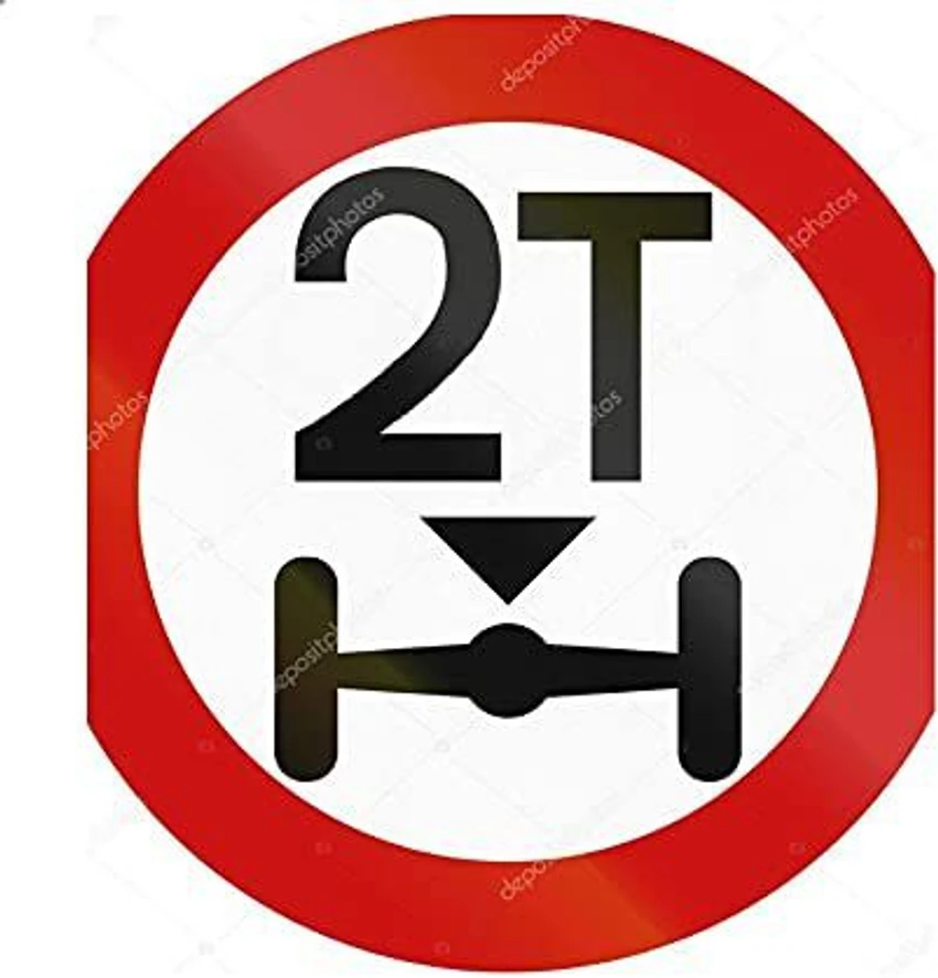 LADWA® Load Limit Mandatory Retro Reflective Road Signage - 600 mm Circle (Red White, Aluminium Composite Panel)