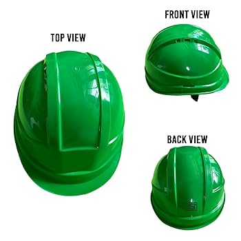 LADWA 1 Pcs Green Heavy Duty Safety Director Helmet Head Protection for Outdoor Work Head Safety Hat with ISI Mark (Pack of 1)