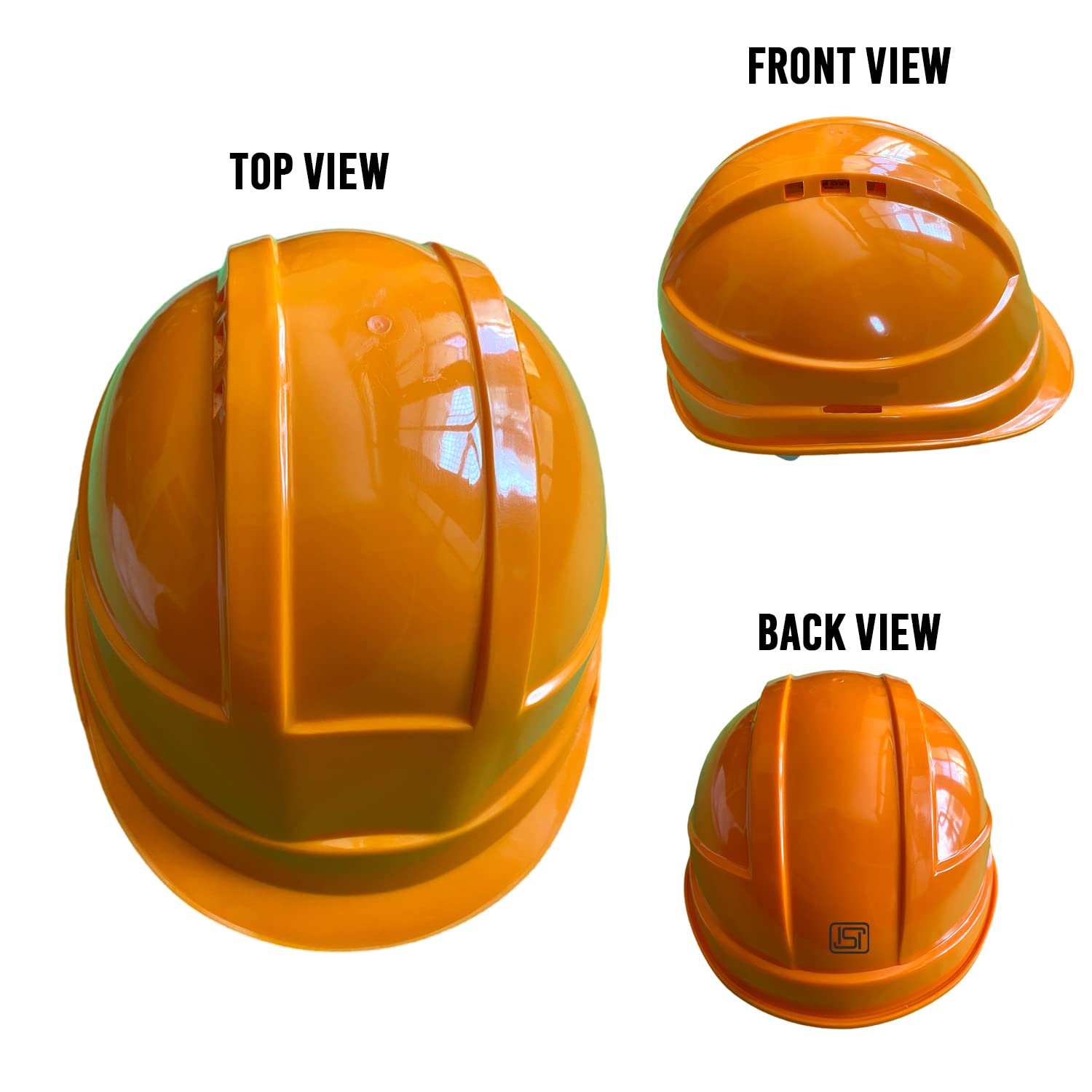 LADWA 1 Pcs Orange Heavy Duty Safety Director Helmet Head Protection for Outdoor Work Head Safety Hat with ISI Mark (Pack of 1)