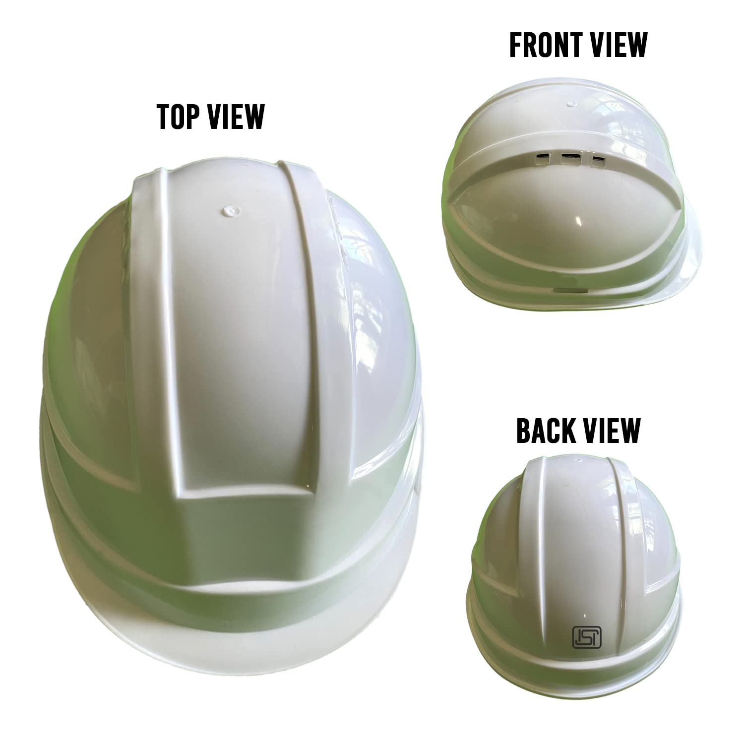 LADWA 1 Pcs White Heavy Duty Safety Director Helmet Head Protection for Outdoor Work Head Safety Hat with ISI Mark (Pack of 1)
