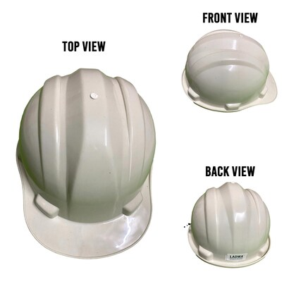 LADWA 1 Pcs White Heavy Duty Safety Superior Helmet Head Protection for Outdoor Work Head Safety Hat with ISI Mark (Pack of 1)