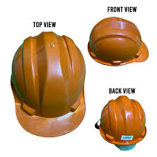 LADWA 1 Pcs Orange Heavy Duty Safety Superior Helmet Head Protection for Outdoor Work Head Safety Hat with ISI Mark (Pack of 1)