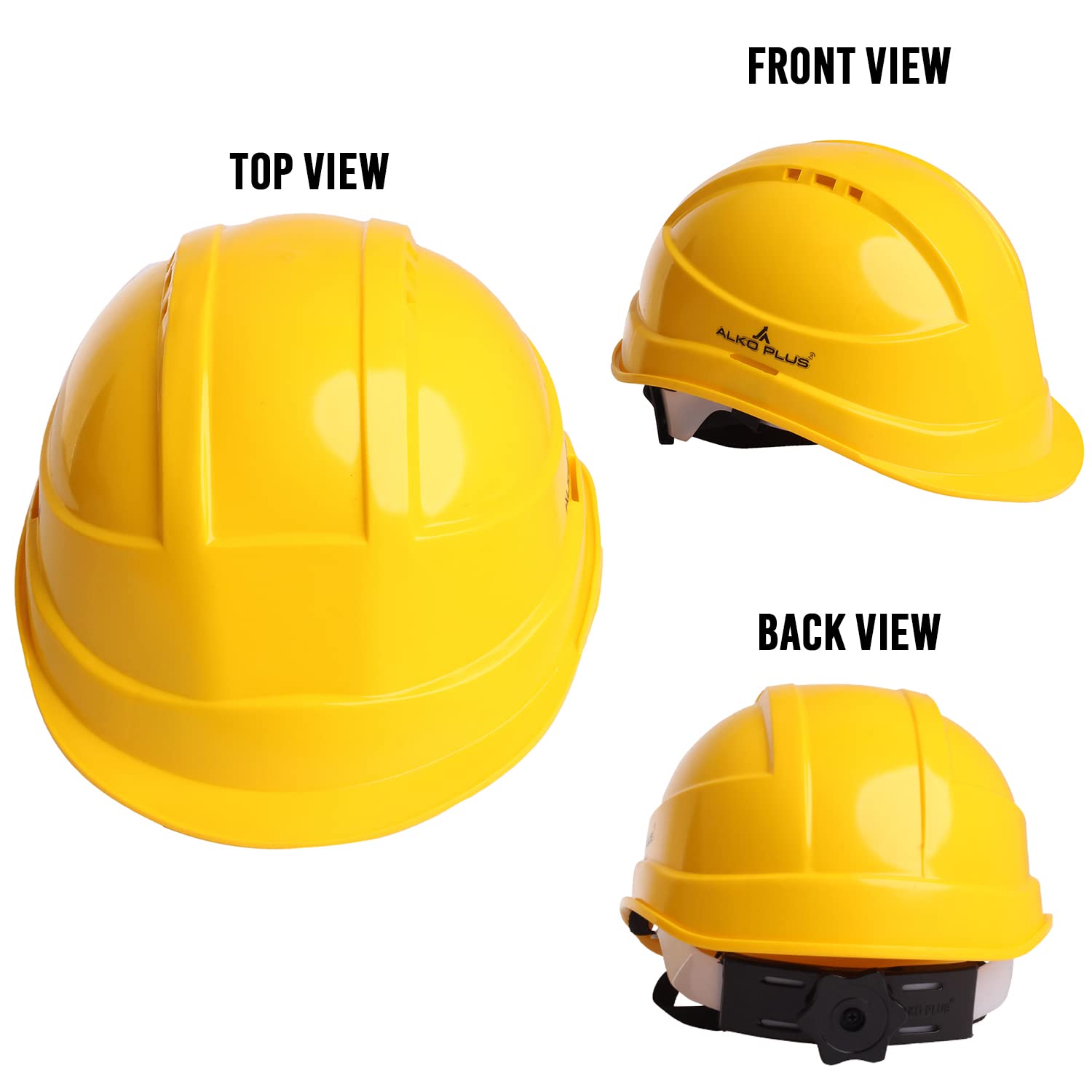 LADWA 1 Pcs Yellow Heavy Duty Safety Director Helmet Head Protection for Outdoor Work Head Safety Hat with ISI Mark