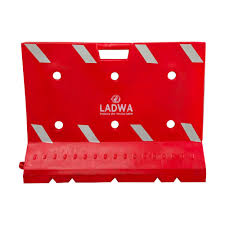 LADWA 1000mm x 350mm x 750mm Water Filling L-Type Barricades - Red