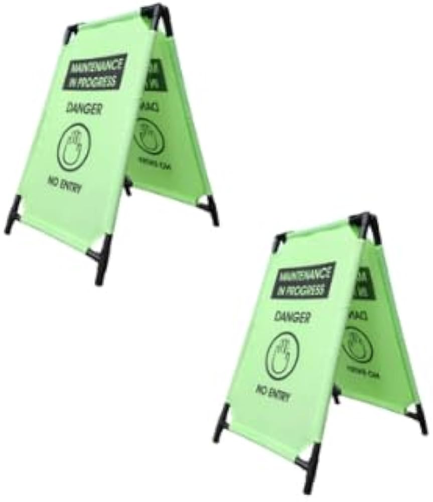 Ladwa 2 Fold Caution Barricade: Maintenance In Progress Zone P-1