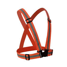 LADWA High Visibility Protective Safety Reflective Cross Vest Belt-Orange