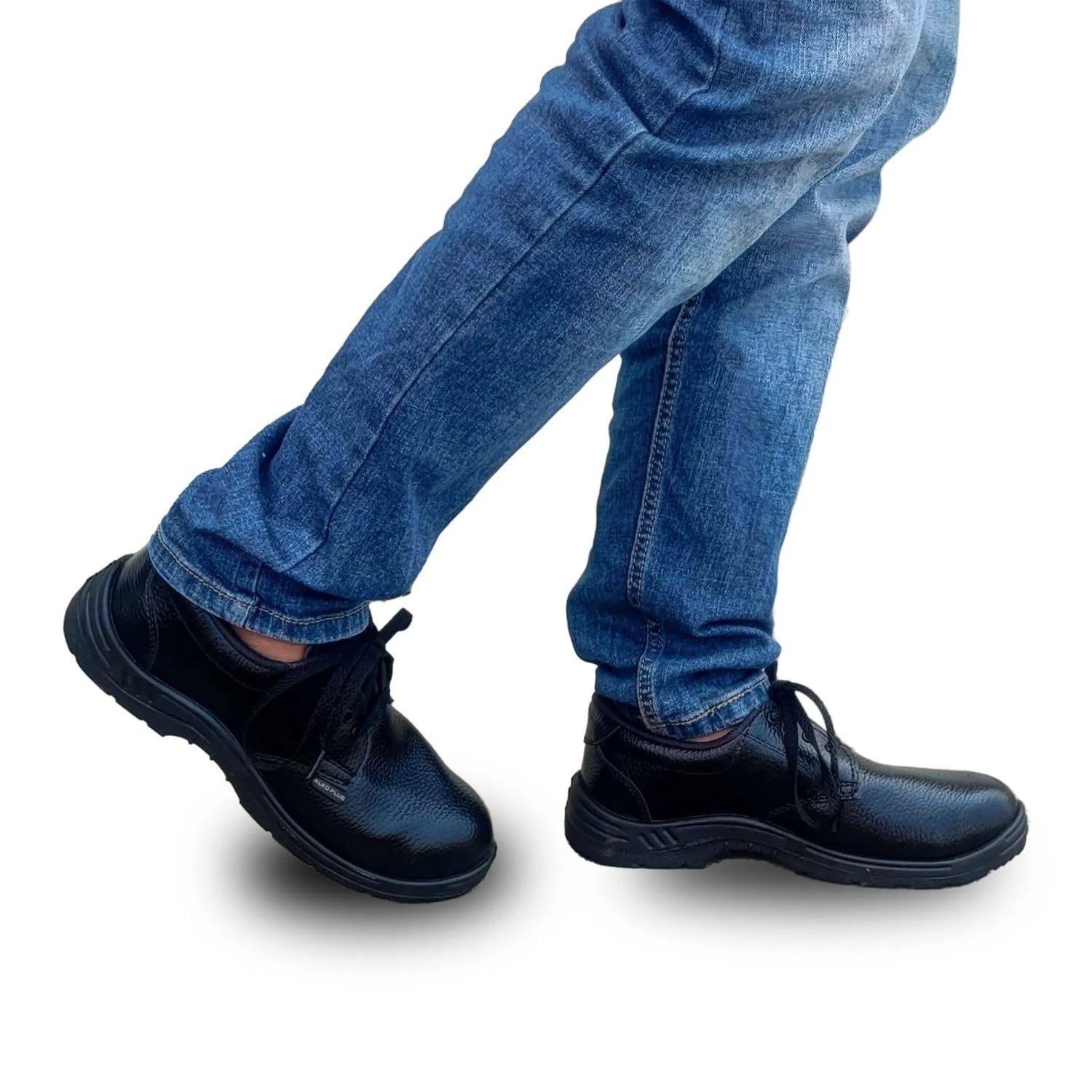 LADWA Labor Safety Shoes with Steel Toe (10, Black) P-1 Pair-1