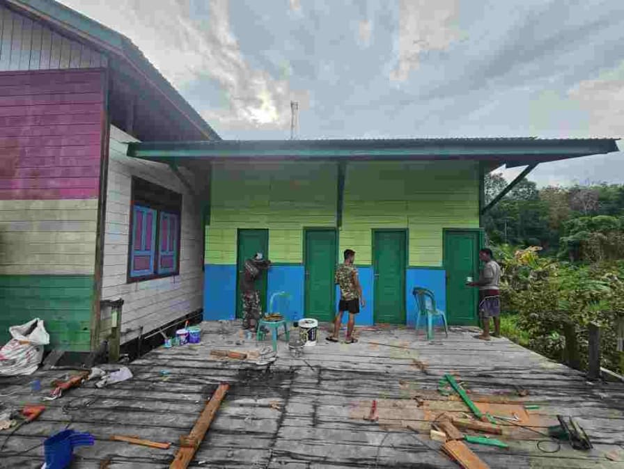 MCK Kampung Tering Lama Segera Selesai, Satgas TMMD Fokus Tahap Akhir