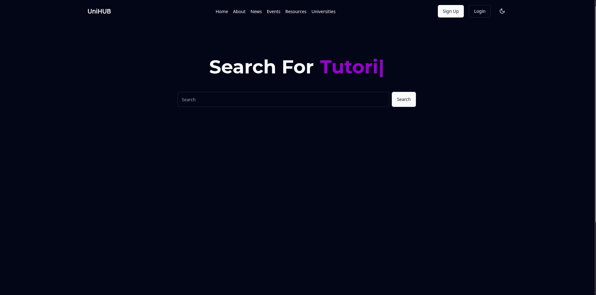UniHub (Educational Resource and Tutorial Platform)