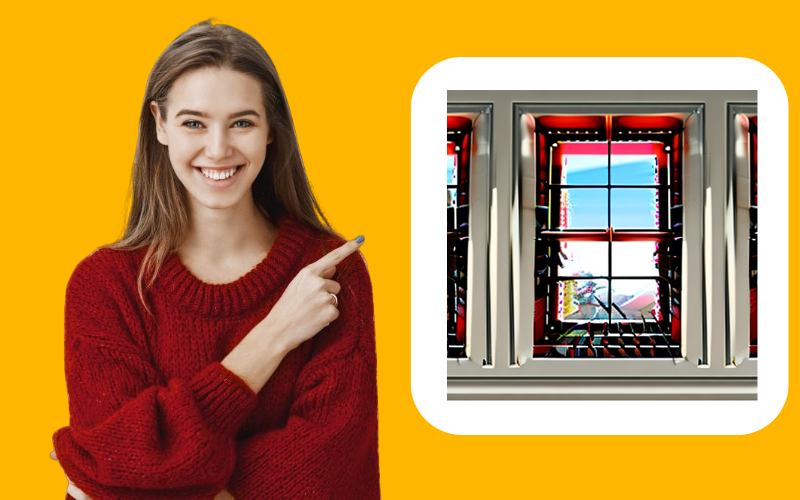 portrait of attractive joyful european woman is indicating in how to soundproof a room windowSoundproof the Room Windows