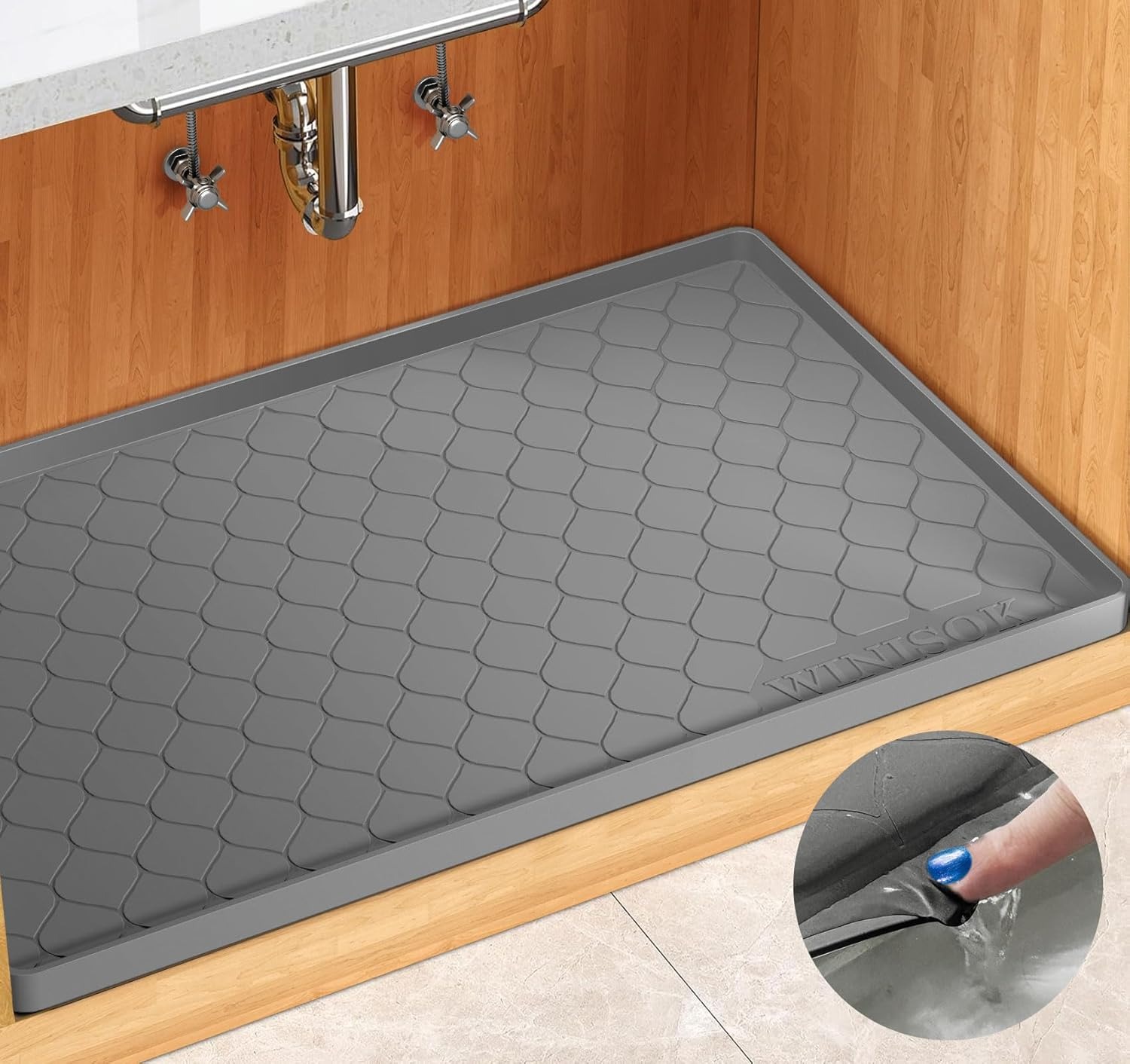 Winisok Waterproof Under Sink Mat