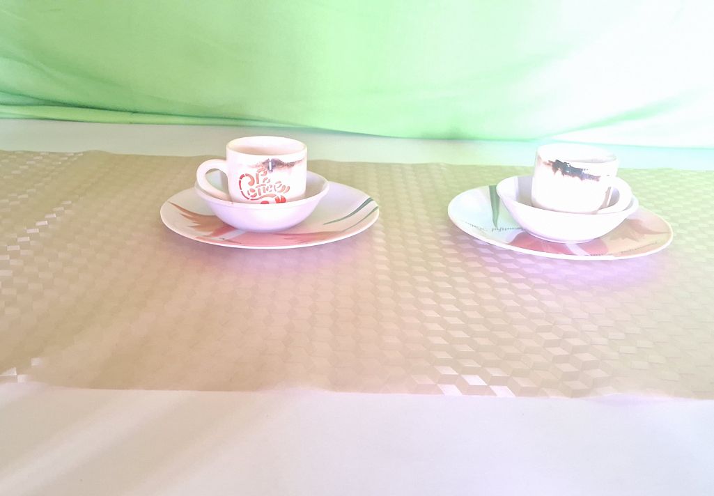 These cups and saucers bring a touch of elegance to any table.