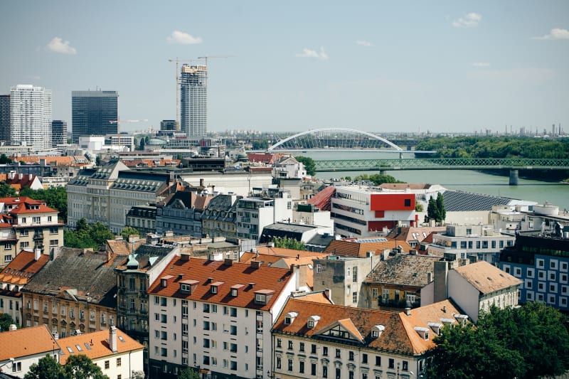 The Danube and Old Town of Bratislava