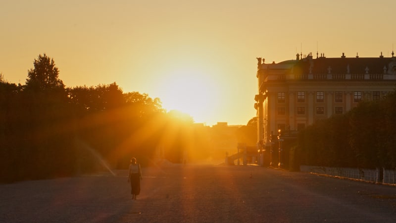 Schönbrunn Palace at Sunset