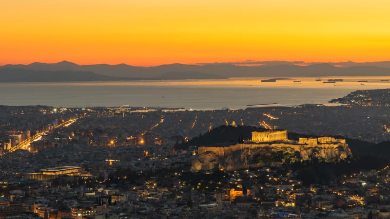Athens at Sunset