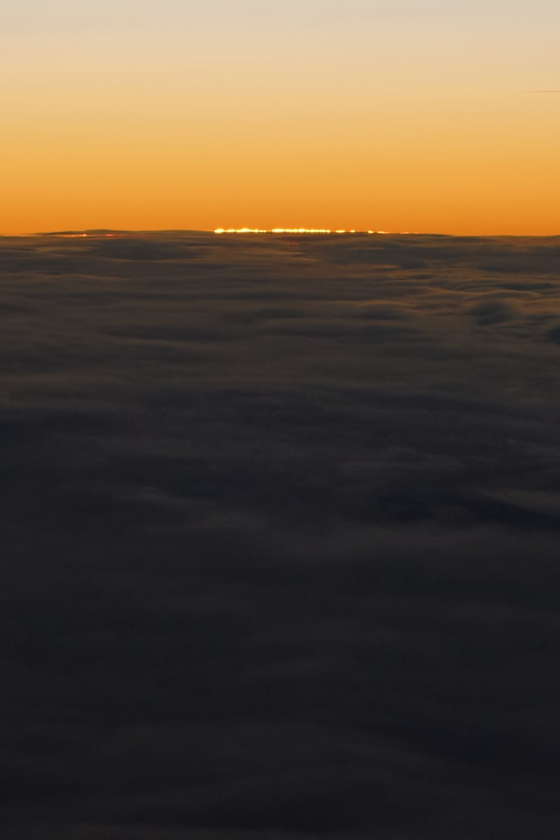 Afterglow over the Clouds