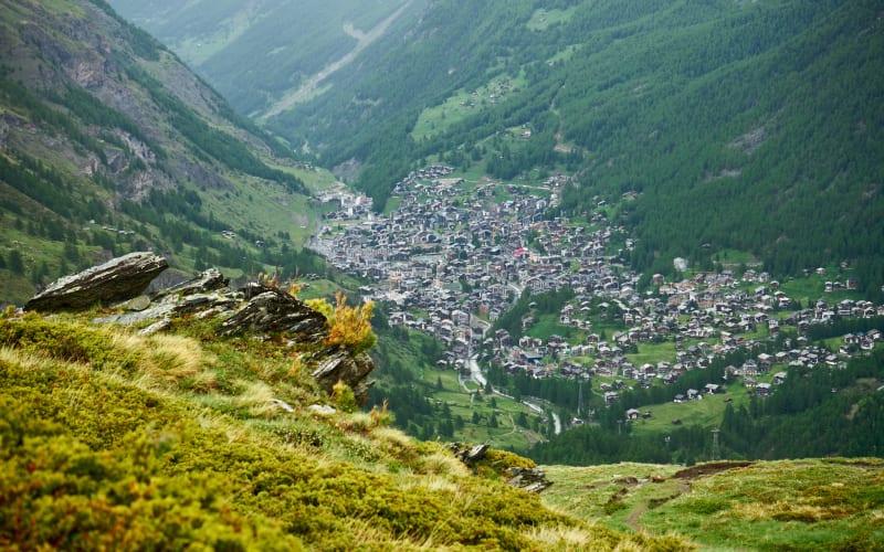 Overlooking Zermatt from Furi