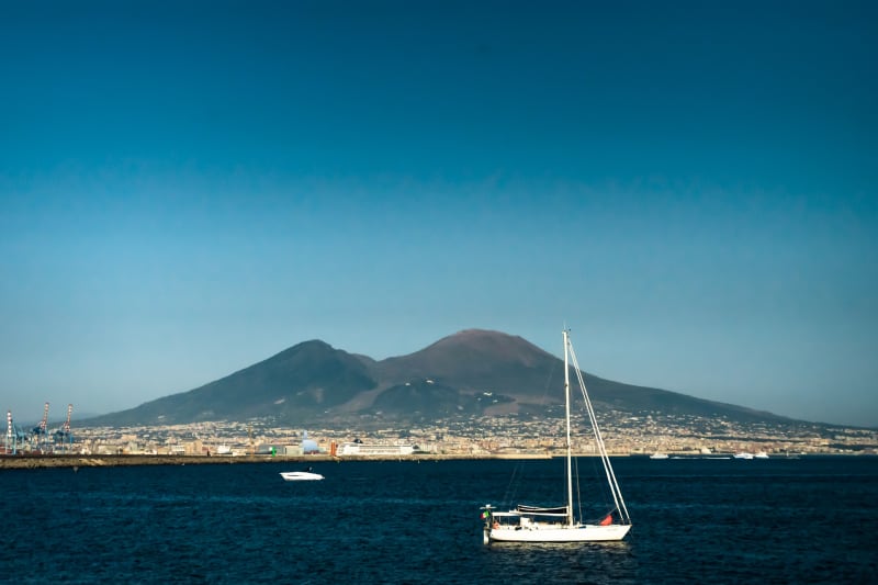 Mount Vesuvius from the Bay of Naples