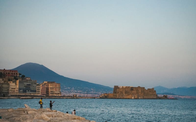 Mount Vesuvius and Castel dell'Ovo
