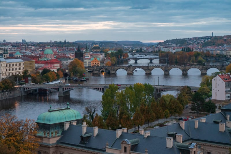 The Vltava at Sunset