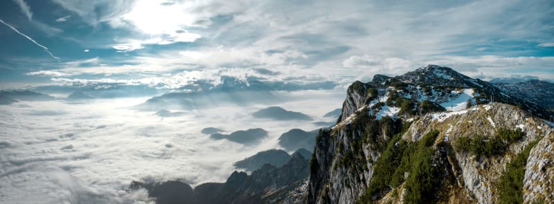 Panoramic Cloud Sea over Untersberg