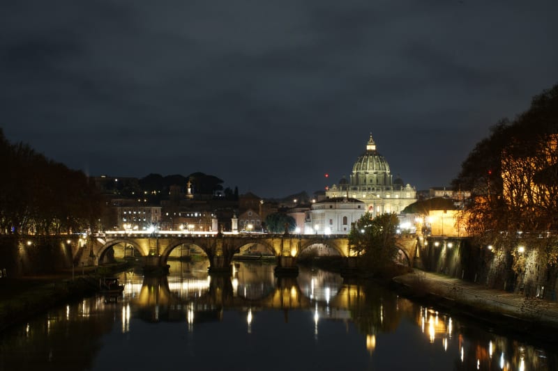 Ponte Sant'Angelo at Night