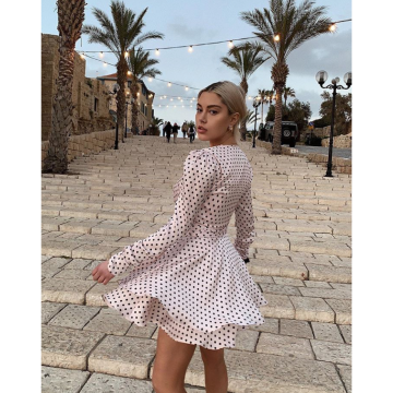 fondant shirred mini dress