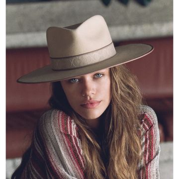CANCER: Brighton Felt Boater Hat - Hinted