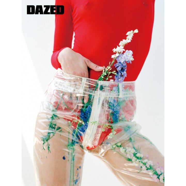 Clear vinyl cheap jeans