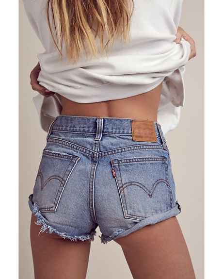 levi's 501 cutoff shorts blue explorer