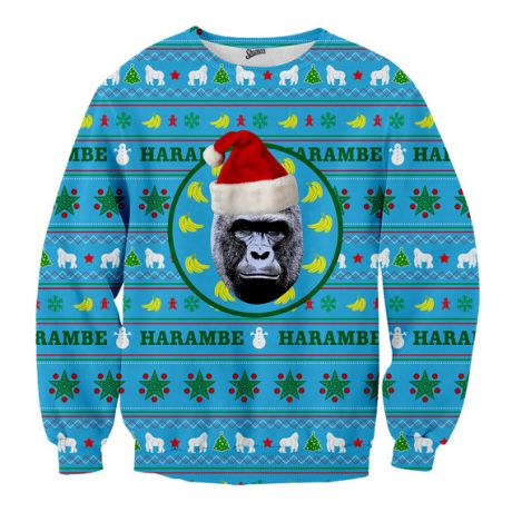 harambe christmas sweater