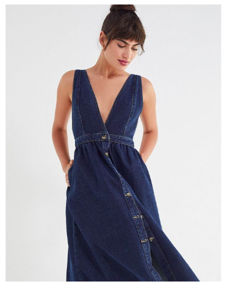 plunge down midi dress