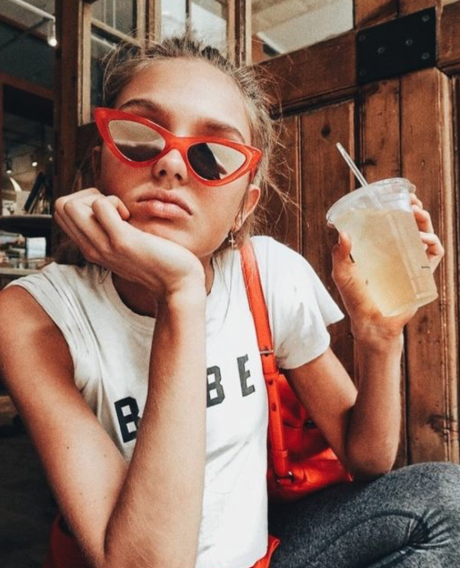 Scorpio Lolita 49mm Cat Eye Sunglasses Hinted