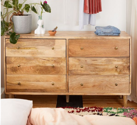 Amelia 6 Drawer Dresser Hinted