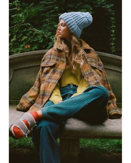 ARIES: UO Harlow Plaid Shirt Jacket 