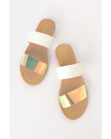 baby blue flat sandals