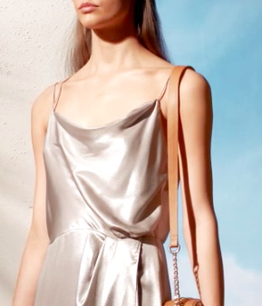 h&m silver metallic dress