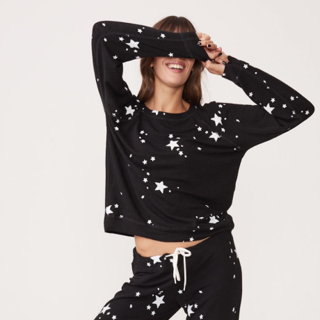 Monrow star sweatshirt new arrivals