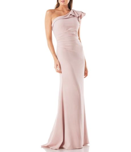 Carmen marc valvo couture infusion ruffle gown hot sale