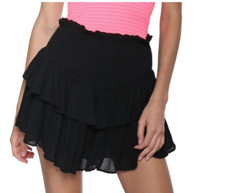 Gab & kate ruffle new arrivals mini skirt